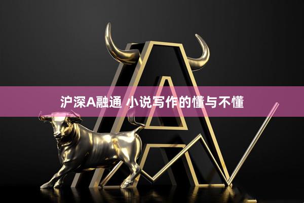 沪深A融通 小说写作的懂与不懂